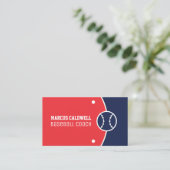 Baseball-Trainer für Baseball Spieler Visitenkarte (Stehend Vorderseite)