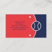 Baseball-Trainer für Baseball Spieler Visitenkarte (Rückseite)