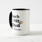 Baseball-Trainer-Kaffeetasse, Geschenk für Basebal Tasse (Vorderseite Links)