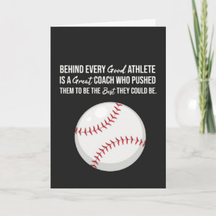 Baseball-Trainer-Karten Danke Bestes Aller Zeiten Karte