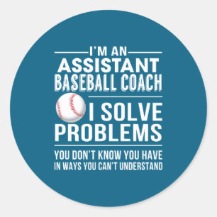 Baseball-Trainer löst Problem Runder Aufkleber