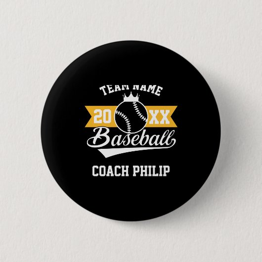 Baseball-Trainer-Ruhestand Team-Mama-Spieler-Team- Button (Vorderseite)