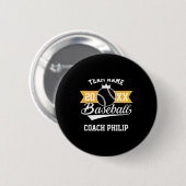 Baseball-Trainer-Ruhestand Team-Mama-Spieler-Team- Button (Vorne & Hinten)