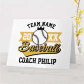 Baseball Trainer-Ruhestand-Team Mama-Spieler-Team Karte (Gelbe Blume)