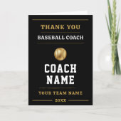 Baseball-Trainer-Team-Würdigungsgeschenk Dankeskarte (Vorderseite)
