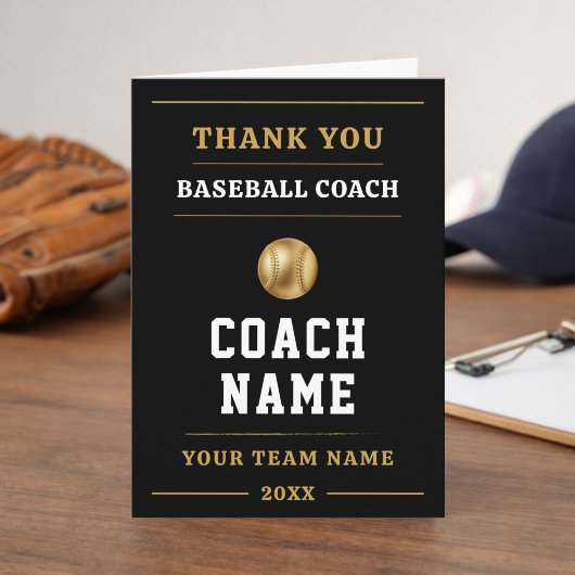 Baseball-Trainer-Team-Würdigungsgeschenk Dankeskarte