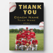 Baseball-Trainer-Teamname-Foto Fotoplatte (Vorderseite)