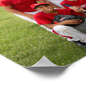 Baseball-Trainer-Teamname-Foto Poster (Ecke)