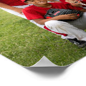 Baseball-Trainer-Teamname-Foto Poster (Ecke)