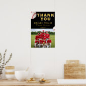 Baseball-Trainer-Teamname-Foto Poster (Küche)