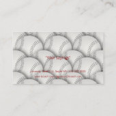 Baseball-Trainer Visitenkarte (Rückseite)