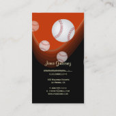 Baseball-Trainer Visitenkarten Visitenkarte (Rückseite)