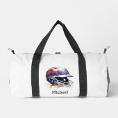 Baseball-Trainerhelm-Name oder eigener Text Duffle Bag (Vorderseite)