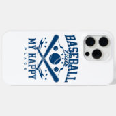 Baseball treibt meinen glücklichen Platz an Case-Mate iPhone Hülle (Rückseite (Horizontal))