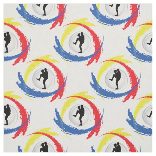 Baseball-Tricolor Emblem Stoff (Muster)