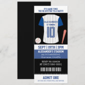 Baseball-Trikot-Ticket Geburtstagsfeier Einladung (Vorne/Hinten)