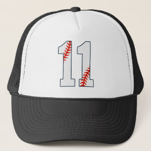 Baseball-Trikotnummer 11 Truckerkappe