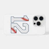 Baseball-Trikotnummer 12 iPhone Hülle (Rückseite (Horizontal))