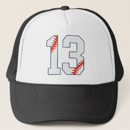 Baseball-Trikotnummer 13 Truckerkappe