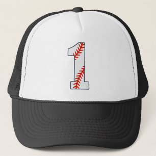 Baseball-Trikotnummer 1 Truckerkappe