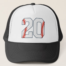 Baseball-Trikotnummer 20 Truckerkappe