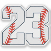 Baseball-Trikotnummer 23 Aufkleber (Vorderseite)