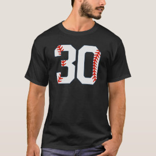 Baseball-Trikotnummer 30 T-Shirt