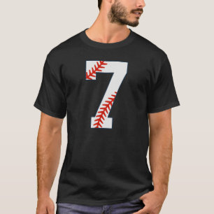Baseball-Trikotnummer 7 T-Shirt