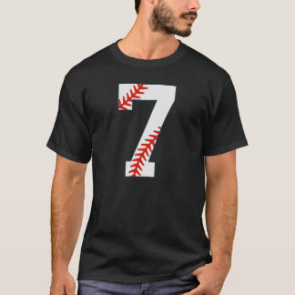 Baseball-Trikotnummer 7 T-Shirt
