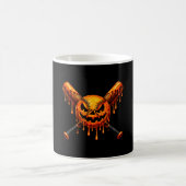 Baseball-Tropf-Pumpkin-gruseliger-Geist-Halloween- Kaffeetasse (Mittel)