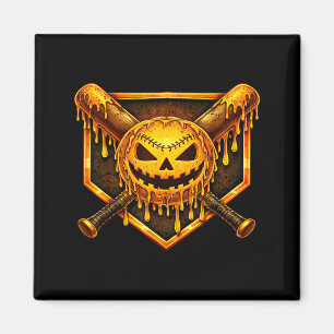 Baseball-Tropf-Pumpkin-gruseliger-Geist-Halloween- Magnet