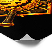 Baseball-Tropf-Pumpkin-gruseliger-Geist-Halloween- Poster (Ecke)