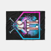 Baseball Tropfen 11. Geburtstag Zuhause Plate Jung Fleecedecke (Vorderseite (Horizontal))