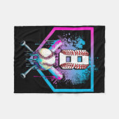 Baseball Tropfen 8. Geburtstag Zuhause Plate Boys  Fleecedecke (Vorderseite (Horizontal))