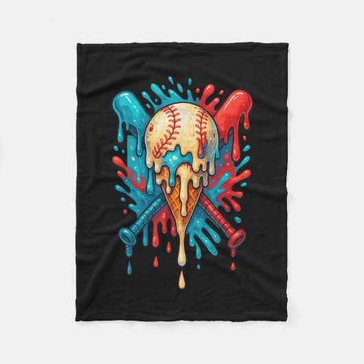 Baseball Tropfen Baseball Lifestyle 101 Youth Boys Fleecedecke (Vorderseite)