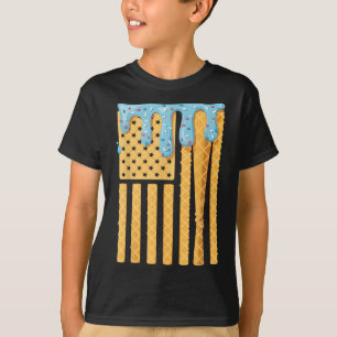 Baseball Tropfen Bat Boys Driving Ice Cream Americ T-Shirt
