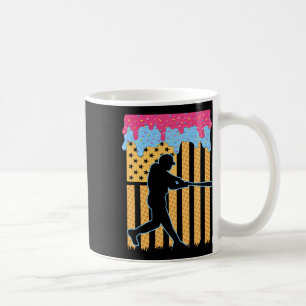 Baseball Tropfen Bat Boys Ice Creme American Flag  Kaffeetasse