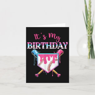 Baseball Tropfen Birthday Girl Funny Birthday Zuha Karte