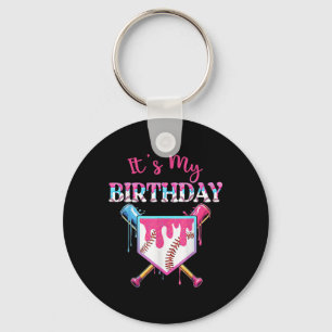 Baseball Tropfen Birthday Girl Funny Birthday Zuha Schlüsselanhänger