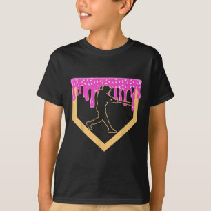 Baseball Tropfen Boy Zuhause Plate Ice Creme Jugen T-Shirt