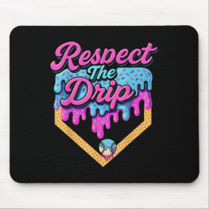 Baseball Tropfen Boys Zuhause Plate Ice Cream Resp Mousepad