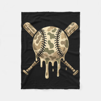 Baseball Tropfen Camouflage Baseball Bats Boys Spo Fleecedecke