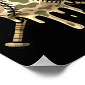 Baseball Tropfen Camouflage Baseball Bats Boys Spo Poster (Ecke)