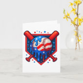Baseball Tropfen Eiscreme 4. Juli US-Flagge Karte (Gelbe Blume)