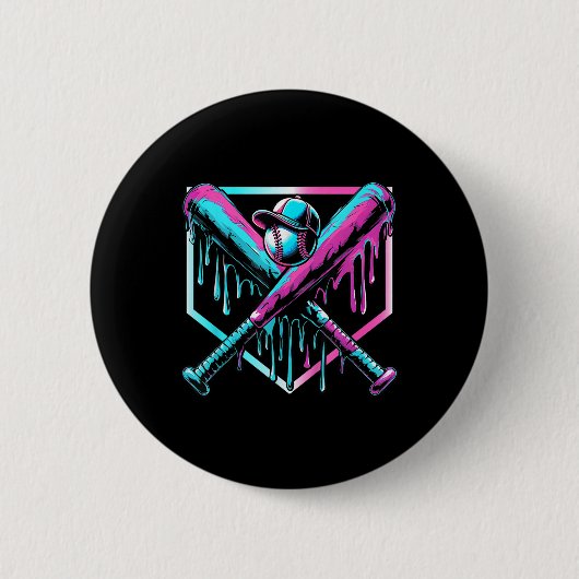 Baseball-Tropfen für Boys Ice Cream Tropfen Jugend Button (Vorderseite)