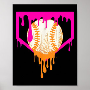 Baseball-Tropfen für Boys Ice Cream Tropfen Jugend Poster