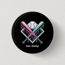 Baseball Tropfen für Boys Ice Creme Bat - Coole Ju Button