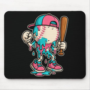Baseball-Tropfen für Boys Ice Creme Tropfen Baseba Mousepad