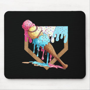 Baseball-Tropfen für Boys Zuhause Plättchen Eiscre Mousepad