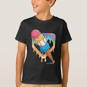 Baseball-Tropfen für Boys Zuhause Plättchen Eiscre T-Shirt